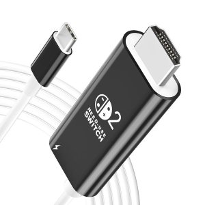 USB-C to HDMI Adapter Cable with 4K Switch Dock and 100W Charging