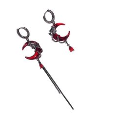 Asymmetrical Moon Drop Earrings Fashionable Moon Earrings Statement