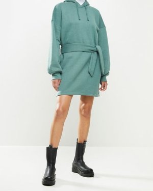 Women's Missguided Oversized Hooded Sweater Dress - Blue.