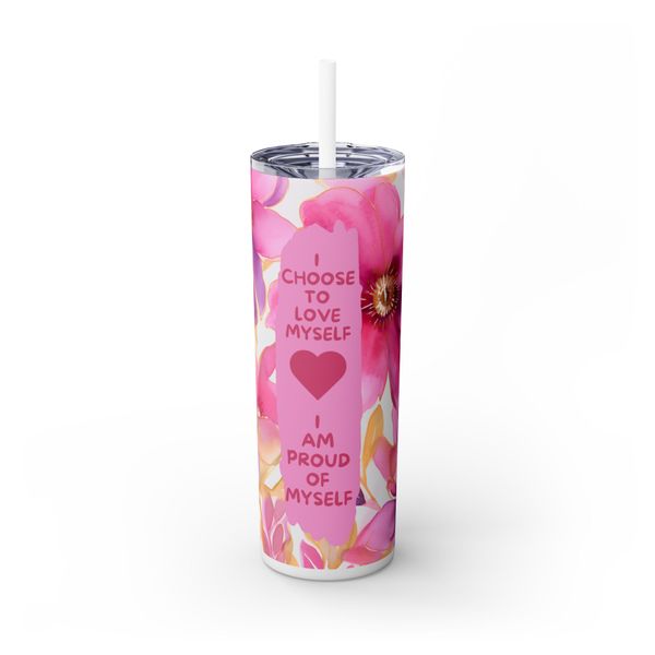 Floral Stroke Double Wall 20oz Stainless Steel Tumblers