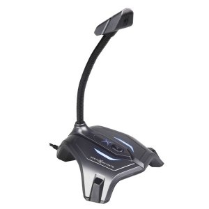 Foxxray Gray Iron USB Gaming Microphone