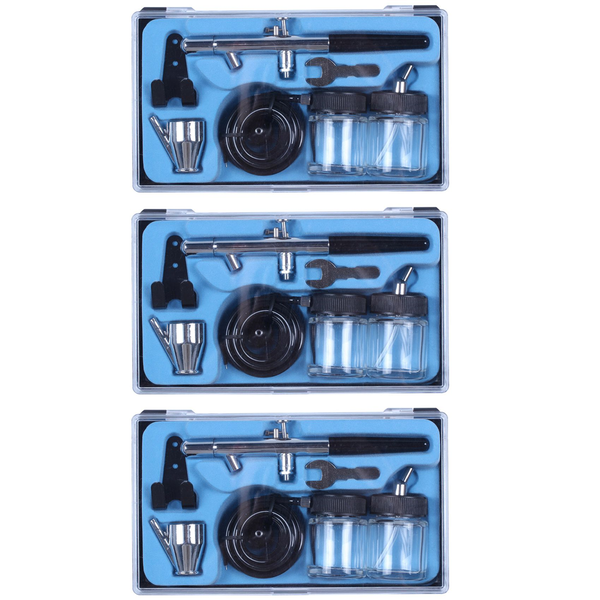 Siphon Feed Dual Action 0 35Mm Airbrush Kit Spray Tool Art Painting