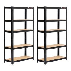 Rhino Racking 150x75x30cm 5 Tier Shelving 200Kg Galvanised Painted x 2 Sets