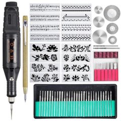 70Pcs Electric Micro Engraver Pen Vibro Engraving Tool Kit