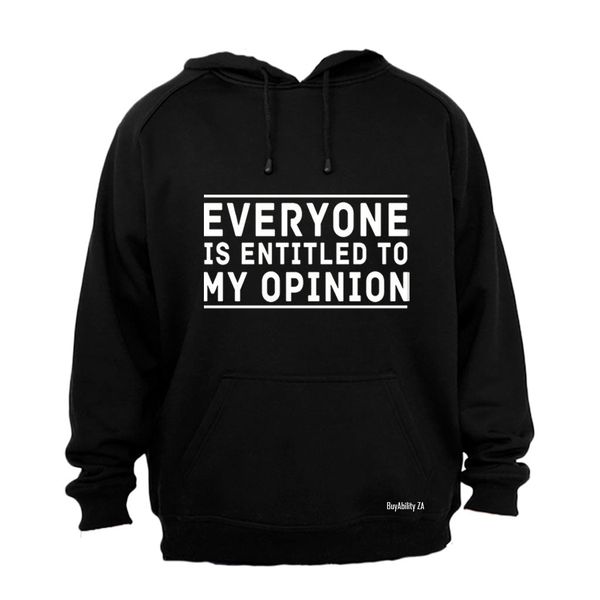 Entitled to My Opinion - Mens - Hoodie - Grey
