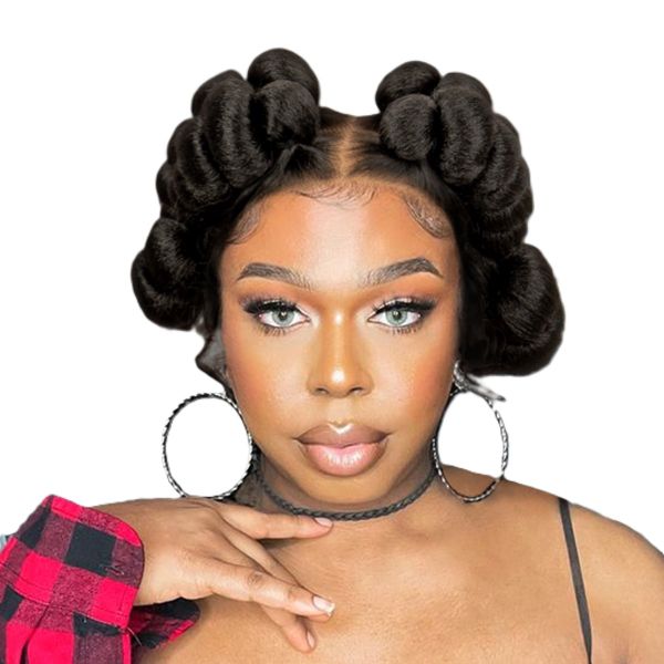 Synthetic Braided Wig- Unique Bantu Twisted Style - 6 Inch 1B# 350# 613#