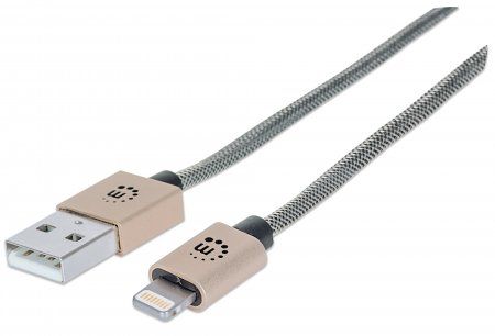 Manhattan iLynk Lightning Cable Type A Male to 8 Pin Male-1m Pink
