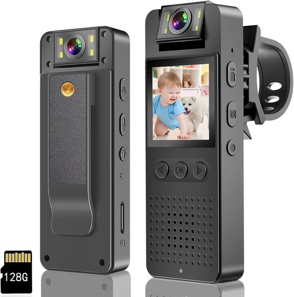 Body Camera with 1080P HD With 1.4 in Screen Night Vision Fill-in lighting