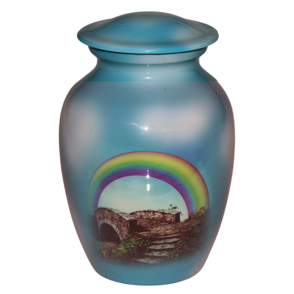 Rainbow Bridge Aluminium Pet Memorial Cremation Urn For Pet Ashes