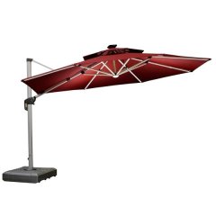 Top Deluxe Solar Powered LED Square Gazebo