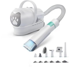 7-in1 Multipurpose Pet Hair Vacuum Dog Grooming Vacuum Kit with 1L Dust Box