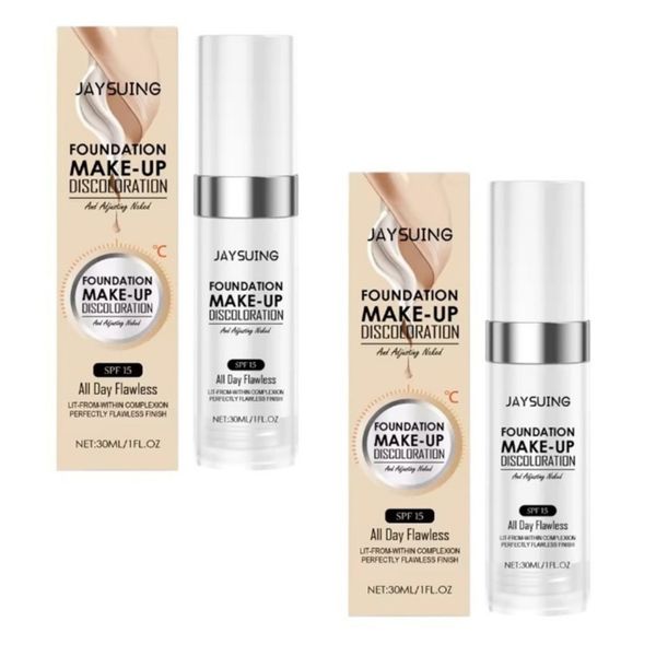 Jaysuing Colour Change Liquid Foundation - SPF 15, 30ml - 2 Pack