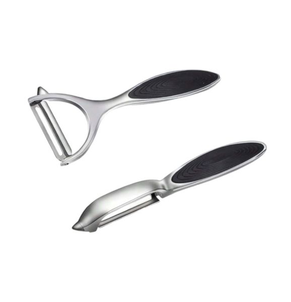 Stainless Steel Fruit And Vegetable Peeler Set - Silver - 2 Piece