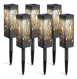 Solar Lights Outdoor Garden 6-Packages Solar Powered Waterproof LED Lights