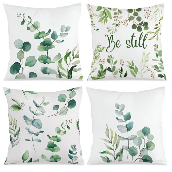 Flower Pattern Pillowcase, 45x45cm Soft Breathable Bed Pillow Covers