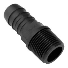 Emjay Adaptor Male 25MMx1 Inch Black
