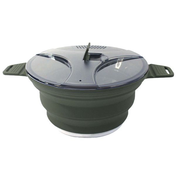 FocusOutdoor BPA Free 2.5L Collapsible Silicone Pot Camping Cookware