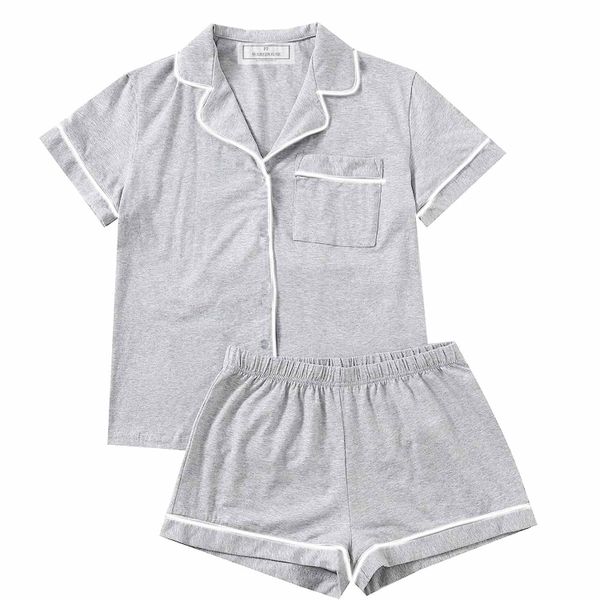 PJ Warehouse Grey Short Top Short Pants pj set