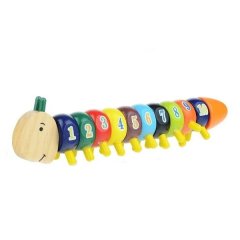 Kids Wooden Caterpillar Basic Math Sorting Educational Toy - Rainbow