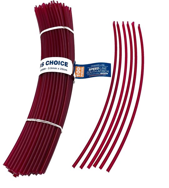 3.5mm, 100 x 22cm Pieces Pre Cut Crimped Line - Purple