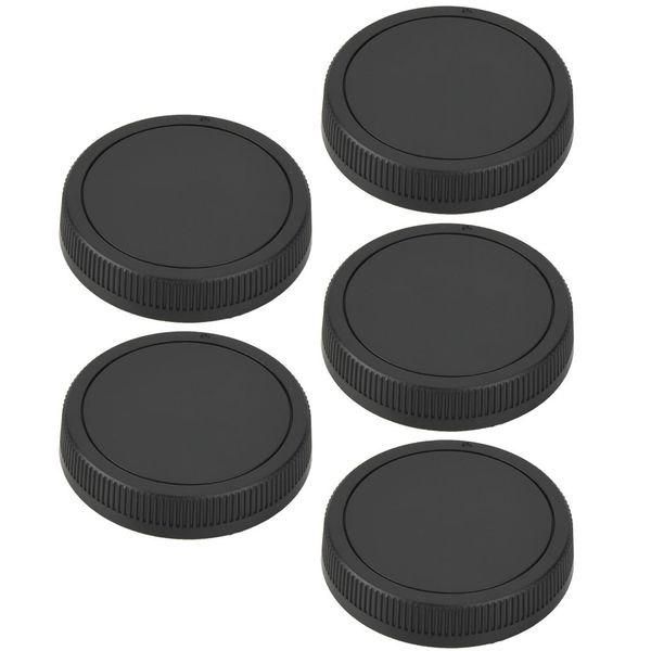 5 Pieces EOS M rear lens caps, black plastic