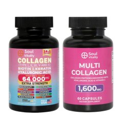 Soul Vitality Ultimate Collagen &amp; Vital Glow Bundle - Multi Source Collagen