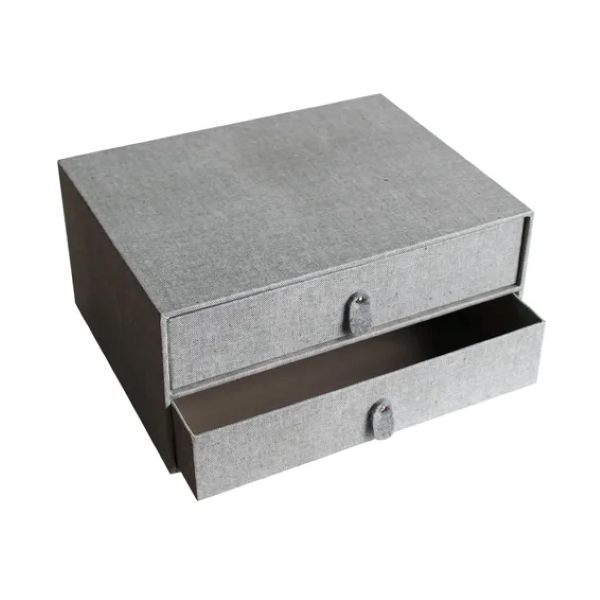 2 Drawers Stylish Grey