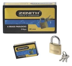 Zenith Brass Padlock (38mm) Boxed