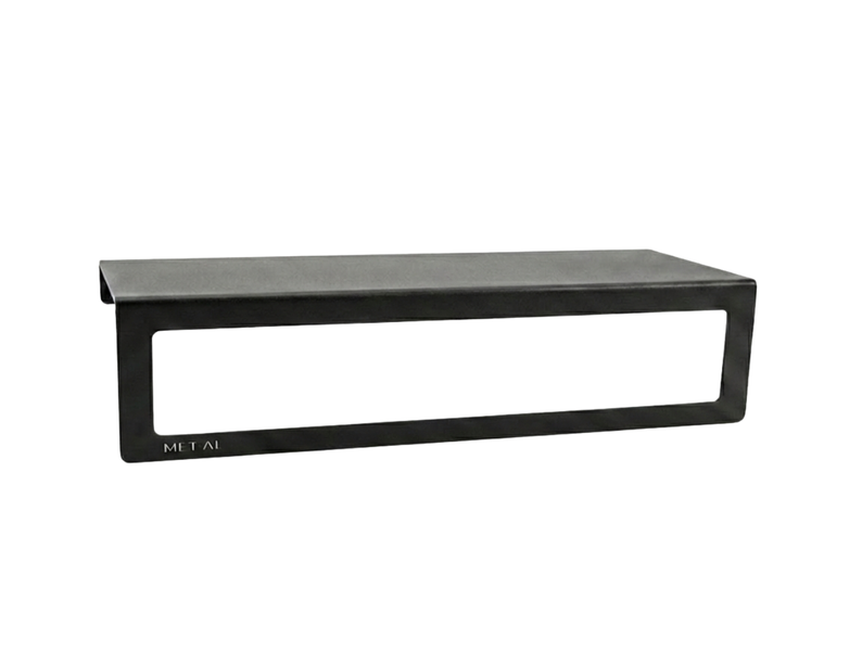 Stainless steel Bathroom Towel Holder &amp; Shelf Black- Wall Mount - MET-AL