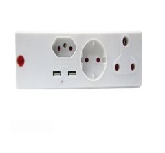 LED Power 3 Way Adaptor + 2 USB 2.1A