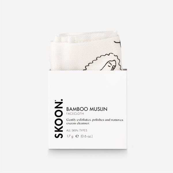 SKOON. BAMBOO MUSLIN Facecloth - Gentle Exfoliating Cloth for All Skin