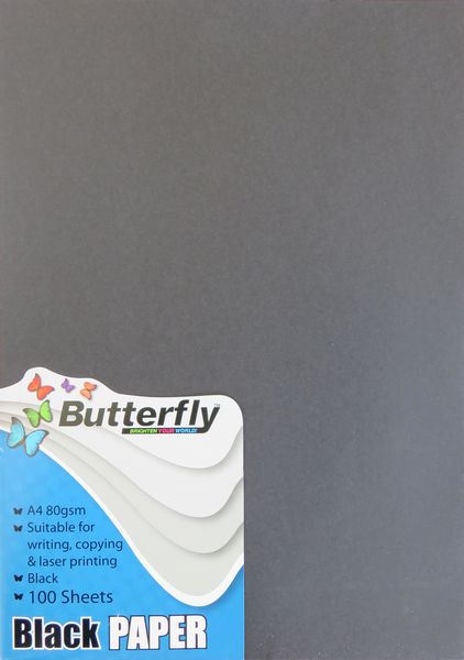 Butterfly A4 Bright Paper 100s - Black