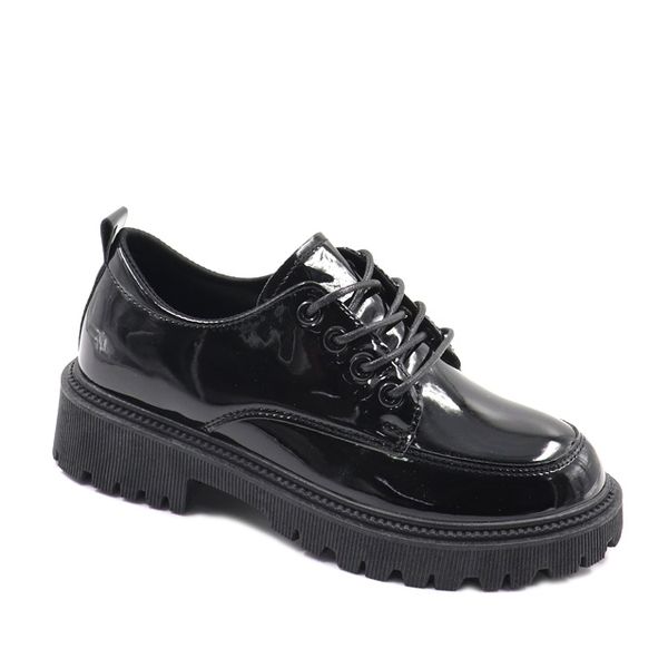 Ladies Patent Lace Up Loafer