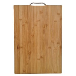 Bamboo Wooden Cutting Board with Metal Handle
