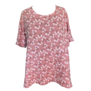 Plus Size Cheesecloth Hi/Low Top with Flared Sleeves