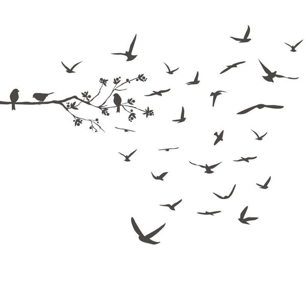Fantastick - Fly Away Birds 2013 Vinyl Stickers - White