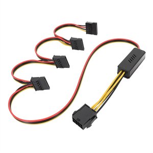 Motherboard CPU 8Pin to Hard Drive Cable 12V to SATA Hard Drive Cable