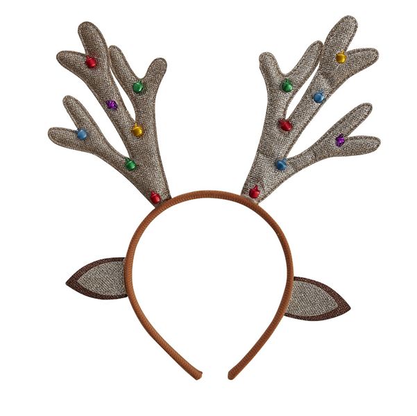 Merry Everything - Reindeer Antler Christmas Headband With Bells