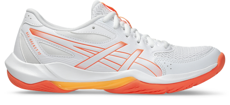 Asics Women's Gel-Rocket 12 Indoor Sport Shoes - White/Vivid Coral