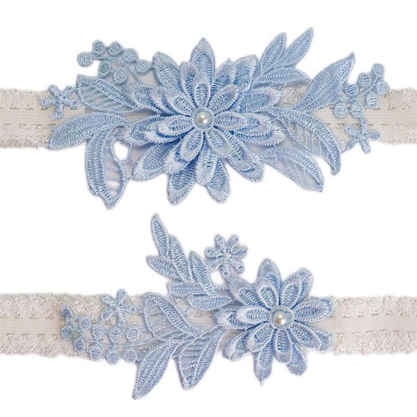 Blue Lace Wedding Garter Bridal Shower-One Size,Wedding Garters for Bride