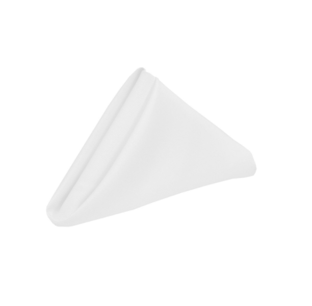 Set of 10 Polyester Napkins 50x50cm- White