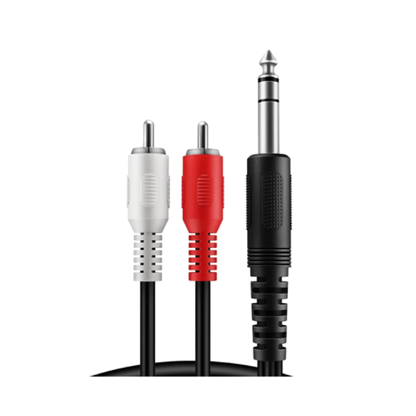 Tecnix 1/4" Jack Male to Dual RCA Male cable -1.5m Meter