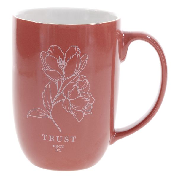 Mug - Trust, Floral, Orange