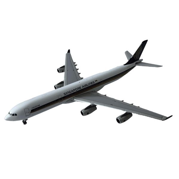 1:400 Scale,Singapore Airlines,Airbus A340-300,Metal Display Model Aircraft