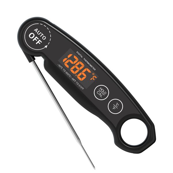 Food barbecue meat thermometer LED display electronic with USB charging magnet