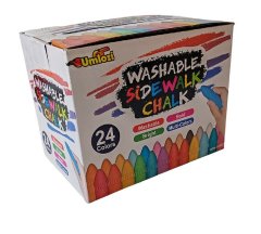 Umlozi Washable Non-Toxic Jumbo Sidewalk Chalk 24 Pack