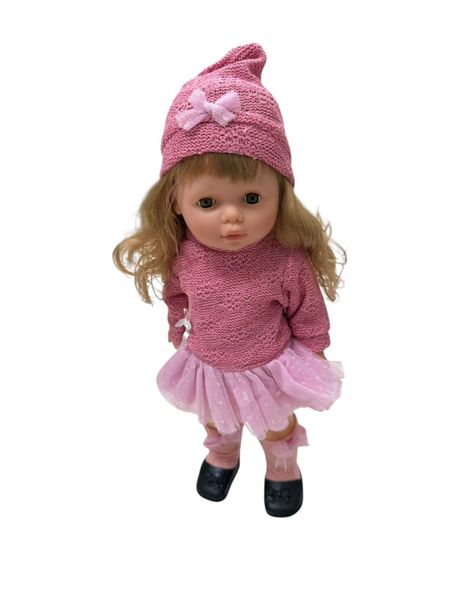 Lifelike Baby Doll - Soft Blonde Hair, Pink Outfit with Tutu Skirt - 38cm