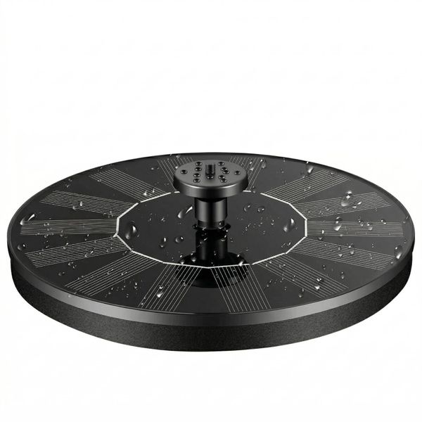 Solar Powered Bird Bath Fountain Pump - 1200mAh Battery &amp; 6 Nozzles
