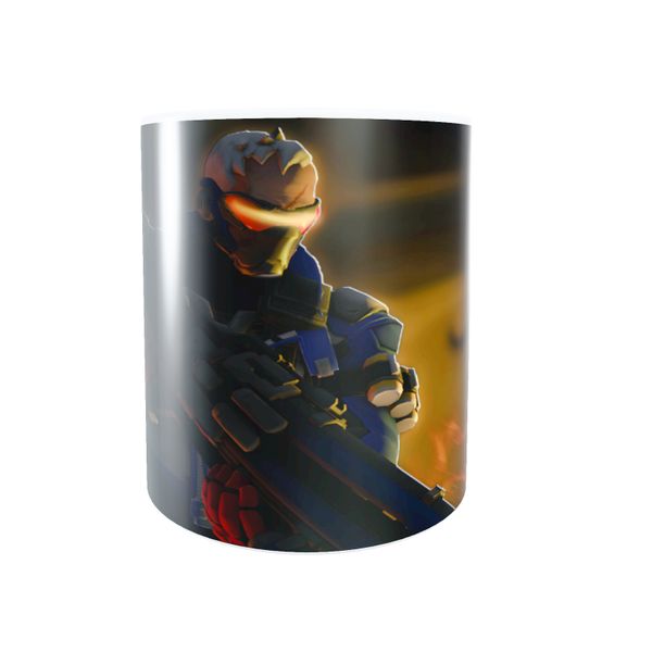 Soldier 76 Flaming Building - Overwatch Coffee Mug