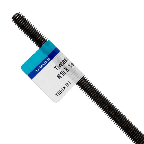 Ifasten Threaded Rod M10 Black 10Mm X 1000Mm - 2 Pack